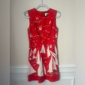 Maeve brand sailboat dress red